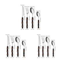 2/4/12pcs Natural Bamboo Handle Stainless Steel Flatware Set, 4-Piece Knife Fork Spoon Set, Stainless Steel, Non-Slip Grip, Suitable For Various Occasions, Vintage Bamboo Knot Design, Elevates Dining Experience - Multicolor - View 13