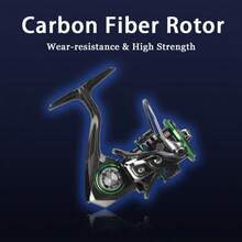 Máy câu siêu nhẹ HASIDA bằng sợi carbon, model 800, màu xanh lá cây. - màu đen - Xem 6