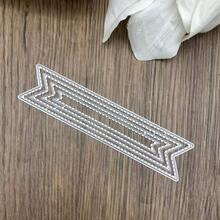 1 Khuôn cắt kim loại hình bookmark, khuôn dập nổi bằng thép carbon, dụng cụ làm thủ công DIY, khuôn mẫu kim loại, dụng cụ làm sổ lưu niệm, thiệp, DIY (Bookmark) - trắng bạc - Xem 5