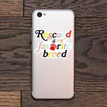 1PC Rescued Is My Favorite Breed Vinyl Sticker, Waterproof Pet Adoption Quote Decal With Colorful Lettering And Paw Print Design For Laptop, Water Bottle, Notebook, Journal, Phone Case, Tumbler And Planner Decor - S2136 - View 6