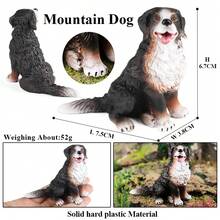 Oenux perro animales modelo Husky pastor alemán Rottweiler San Bernard figura de acción cachorro figuras PVC colección juguete chico regalo - Modelo de perro 2 - Ver 33