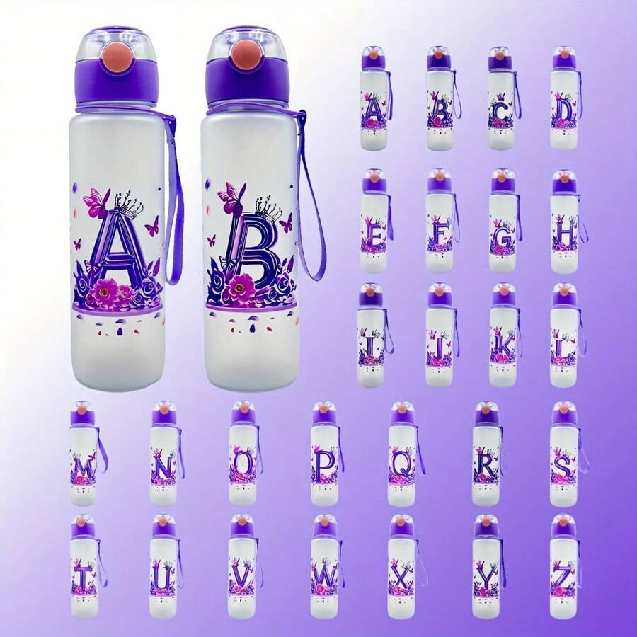 1pc 700ml 26 Letter Water Bottle, Fun And Interesting, Can Be Assembled Into Different Words And Names, Leak-Proof, Enjoy The Fun Of The Water Bottle While Drinking, Suitable For Birthday Gifts, Holiday Gifts, Mother's Day Gifts, Children's Day Gifts - Multicolor - View 1