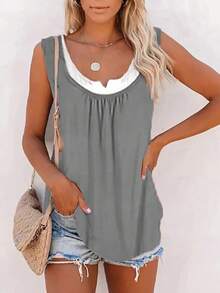 Women Tank Tops & Camis - 灰色的 - 查看 5