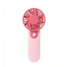 1 pieza Abanico de mano de unicolor, Mini ventilador portátil a batería (baterías no incluidas), 4 colores, diseño minimalista, adecuado para verano, al aire libre, deportes, hogar, oficina, estudio, uso diario, festivales, accesorios - Multicolor - Ver 16