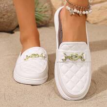 Women's Slip-On Loafers, Comfortable For Commuting And Work - White - View 2