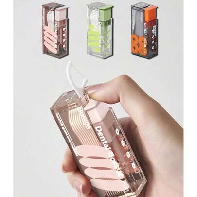 1 hộp đựng tăm tự động bật lên, hộp đựng tăm mini di động chất lượng cao, hộp đựng tăm hình chữ nhật, thích hợp cho gia đình và bàn làm việc