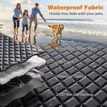 YVDKL Pet Dog Seat Cover, Waterproof Seat Cover, Hammock 600D Heavy-Duty Scratch Resistant Anti Slip Durable Soft Backrest Cover, Suitable For Cars, Trucks, And SUVs - Black - View 7