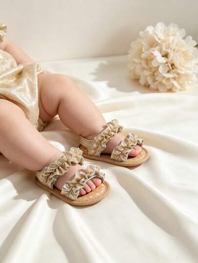 Sandalias abiertas con diseño floral lindo, transpirables, para niñas, livianas y cómodas, antideslizantes, adecuadas para interiores, exteriores, playa, primavera/verano
