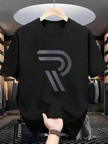 1 pieza de camiseta unisex de manga corta y cuello redondo, holgada, de 180 g, diseñada por artistas de Y2K en el estilo Bababask, hecha de 100% algodón puro.Son informales y versátiles, adecuados para ropa urbana, salidas diarias, campamentos, conciertos, eventos de hip-hop, rock y rap, y presentan diseños inspirados en celebridades.Ideal para festivales, otoño y uso durante todo el año. - Negro - Ver 7