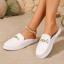 Women's Slip-On Loafers, Comfortable For Commuting And Work - White - View 4