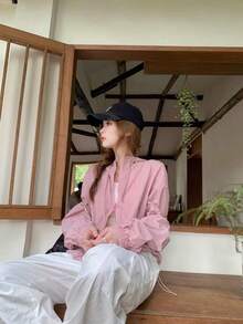 Women Lightweight Jackets - 粉色 - 查看 2