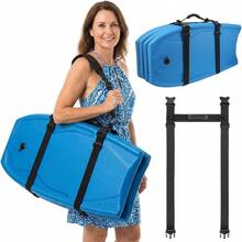 Bodyboard Skimboard Carry Strap With Padded Shoulder Sling Hands-- Adjustable, Durable Polyester Board With Reinforced Handle - Fits Up To 4 Beach Bodyboard (Only Strap) - Default - View 1