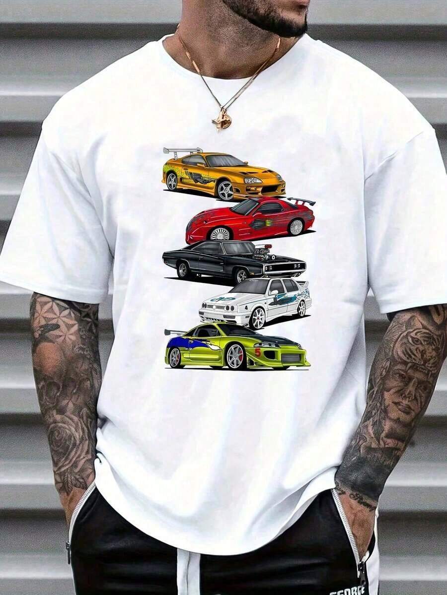 Camia hombre cuello redondo y manga corta. Estilo casual con estampados modernos y cómodos. Para hombres y mujeres, estilo pareja, pareja, camia de manga corta con estampado de moda Adecuado como regalo. playera de mujer. blusas>elegantes. boho chic,Camiseta para mujer, suave y transpirable: perfecta para vacaciones, viajes y ocasiones festivas, y adecuada para usar en múltiples estaciones. - Blanco - Ver 1