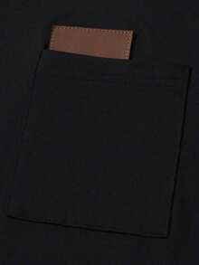 Manfinity Homme Men's Short Sleeve T-Shirt With Crew Neck And Simple Print - Black - View 4