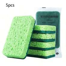 Wood Pulp Cotton Sponge Scrubber, Durable Degreasing Dishwashing Sponge Brush, Cleaning Scrub - Sponge Wipe - View 8
