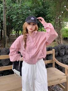 Women Lightweight Jackets - 粉色 - 查看 4