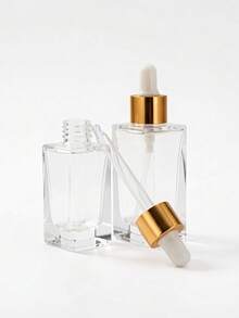 2pcs Amber Glass Dropper Bottles 10-30ml, Refillable For Travel, Essential Oils, Perfumes, Hair Oils, Practical Gift For Mother's Day, Women - Brown - View 2