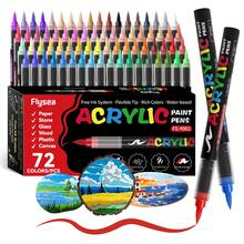 Flysea 6-288 bút marker acrylic lỏng/màu với đầu cọ mềm, bút marker sơn acrylic lông mềm, bút marker acrylic nhiều màu, bút marker vẽ graffiti, bộ văn phòng phẩm đầu nỉ nhân vật hoạt hình, bút màu ghi chú nhân vật nghệ thuật cho học sinh, phù hợp cho vẽ trên vải canvas, vẽ đá, gỗ, đá, thủy tinh, gốm sứ, vẽ vải, đồ thủ công DIY, dụng cụ tựu trường - Nhiều màu - Xem 7
