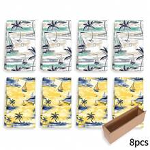 2/4/6pcs Set, Dish Towels With Sailboat & Palm Tree Prints, Super Absorbent Microfiber Modern Dish Cloths, Cooking & Baking Tea Towels, Cleaning Rags, Hand Towels, Highly Absorbent & Soft, Kitchen Decor, Gifts For Neighbors, Mothers, Birthdays, Housewarming For Friends, Kitchen Essentials, Daily Necessities - Multicolor - View 15