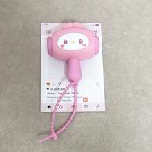 SANRIO Móc khóa hình búa hoạt hình dễ thương phát ra âm thanh khi lắc, đồ chơi giảm căng thẳng bằng silicon cho trẻ em, dây đeo điện thoại, mặt dây chuyền túi xách, lắc tạo ra âm thanh. - Nhiều màu - Xem 8