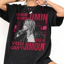 Jimin Shirt, Vintage Park Jimin T-Shirt, Comfortable Cotton Retro 90s Army Gift - 黑色 - 查看 6