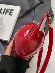 Fashion Spring/Summer Jelly Ear Design Cute Cartoon Mini Shoulder Crossbody Bag, Cell Phone Pouch, Coin Purse, Valentine's Day Gift - Burgundy - 查看 9