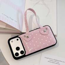 Cardholder Phone Cases - Pink Polka Dots - View 2