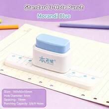 1pc Creative 3-Hole Puncher Round Hole Loose Leaf Binder Multi-Hole Punching Machine Small 5-Hole B5 Loose Leaf Notebook Puncher No Debris - Regular - View 11