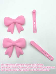2pcs Cute Pink Bow Earphone Accessories, Soft Universal Earphone Pendant Decor, Suitable For Kawaii Style Female Gamers And Streamers, Perfect Gamer Gift - View 10