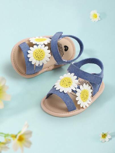 Sandalias abiertas lindas adecuadas para niñas y niñas pequeñas, transpirables y ligeras antideslizantes para uso en interiores y exteriores, primavera/verano