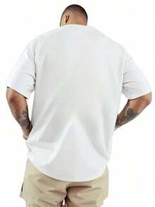 Big And Tall Mens Shirts 180G Cotton Short Sleeve Shirt 250th Anniversary Patriotic Theme Print Vintage Numbers And Design American Celebration Daily Casual Top GOHS - 白色 - 查看 3