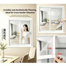 Malla mosquitera blanca de verano para ventana, kit de malla mosquitera autoadhesiva de fácil instalación DIY – Pantalla de ventana a prueba de insectos para el hogar, malla mosquitera para ventana, otro material [Pantalla de ventana blanca autoadhesiva], instalación rápida, a prueba de insectos - Malla - Ver 98