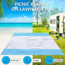 1 tấm chăn đi biển cỡ lớn kẻ sọc, nhanh khô, phù hợp cho 1-3 người lớn - Chất liệu polyester nhẹ và bền - Hoàn hảo cho du lịch, cắm trại, leo núi và thời gian thư giãn trên bãi biển, thảm trải biển, tấm phủ đất cắm trại. - Sọc xanh trắng tươi mới - Xem 10