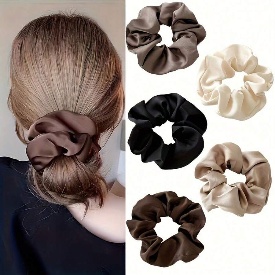 Fashionable Versatile Casual Leopard Print 5 Hair Tie Set,Festival,Party - Multicolor - View 1