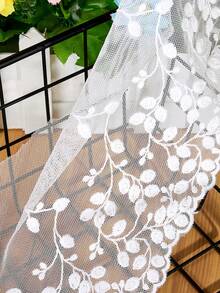 1 Yard Embroidered Lace Trim, 13cm Wide, DIY Bridal Lolita Decor Accessory - C - View 2