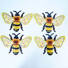 4pcs Metal Bee Wall Decor, Colorful Garden Decoration, Outdoor/Indoor Metal Crafts, Energetic Home Accents - 4 Bees - View 11
