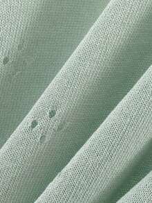 Cárdigan de punto ligero para mujer, de manga larga, informal y transpirable, para primavera/verano - verde menta - Ver 8