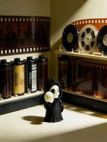 Figura del Segador Gótico de 6,8 cm, Segador Lindo Leyendo Decoración de Escritorio, Material PLA Negro y Blanco, Regalo Único Ideal para Amantes de los Libros en Halloween - Multicolor - Ver 8