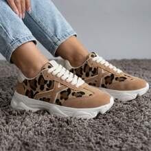 Women's Modern Platform Sneakers, Comfortable For Everyday Casual Wear, Stylish, Vacation, Lace-Up, Party, Office, Outdoor - 盎司 - 查看 9