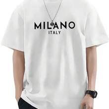 Printed T-Shirt For Men And Women - 白色 - 查看 1