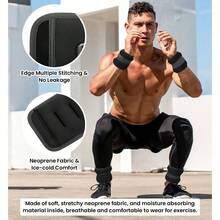 Strength Training Wrist & Ankle Weights - Black + 2 Kg Each Weight (4-kg Pair) - View 3