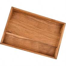 Nirman Serving Trays Acacia Wood Engraved Designer Tray With Handles | Elegant Gift For Home Decor, Hosting, Parties - 棕色 - 查看 5