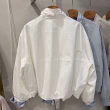 2026 Spring/Autumn Women's Unique Fashionable Casual Windbreaker, Loose Bomber Jacket, Ins Style White - White - View 2