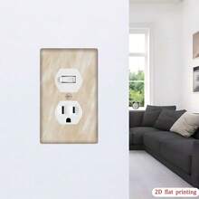 1pc Fashionable Pattern Printed Switch Panel, Suitable For Bedroom, Kitchen And Living Room Decoration, Easy Installation, Durable 2D Flat Design - Multicolor - View 3