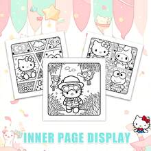 SANRIO 1 本可爱的三丽鸥涂色书，适合成人和青少年，可爱又舒适。24 页可爱的三丽鸥角色场景线稿，是放松身心、缓解压力的完美涂色工具。 - D - 查看 3