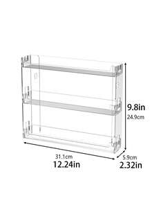1pc Acrylic Display Stand, Anime Peripheral Badge Display Holder, Eyeglasses Storage Rack - Clear - View 2