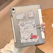 适用于 iPad 第 11 代平板电脑的保护套，A16 型号，带笔槽，支持智能休眠唤醒，抗冲击、防震、防弯折，简约优雅，也兼容 iPad 第 9 代（10.2 英寸）、第 8 代（10.2 英寸）、iPad Air 11 (M4) 2026 和第 10 代平板电脑保护套 - 無色 - 查看 4