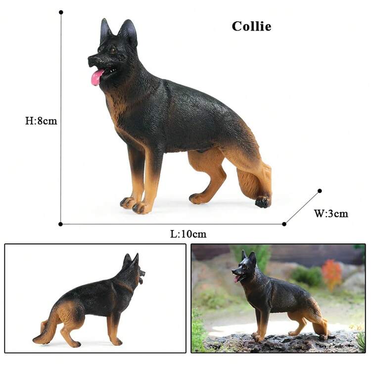 Oenux perro animales modelo Husky pastor alemán Rottweiler San Bernard figura de acción cachorro figuras PVC colección juguete chico regalo - Modelo de perro 29 - Añade 7