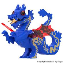 MOC creativo Medieval dragón Caballeros modelo figuras de acción bloques de construcción colección de ladrillos Brinquedos juguetes para niños regalos - Conjunto 33 - Ver 22