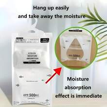 1-40PCS/SET Hanging Moisture Absorber Bag, 500ml Unscented Closet Dehumidifier, Visible Water Collection Desiccant For Wardrobe And Bathroom - Multicolor - View 4
